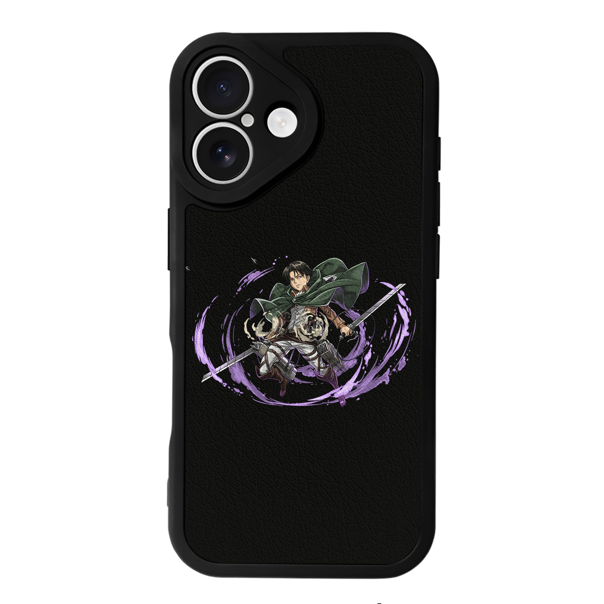 （画像用） 進撃の巨人 リヴァイ·アッカーマン Attack on Titan Levi Ackerman 【iPhone 16シリーズ対応】シリコンスマホケース（レザー調） 材質：シリコン